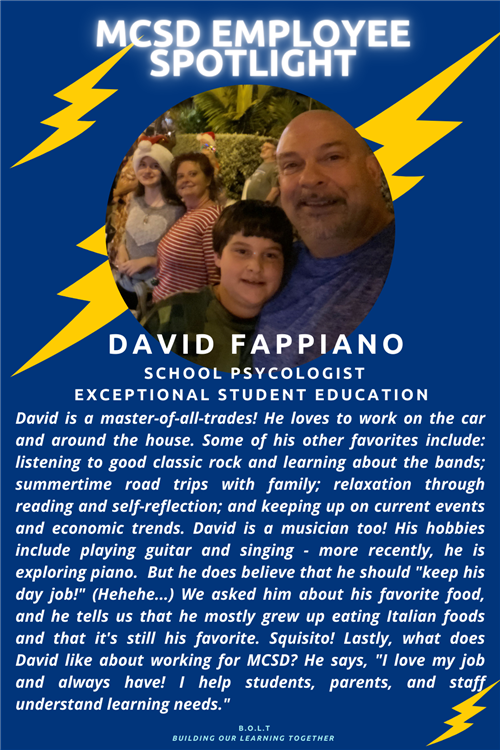 David Fappiano, Employee Spotlight