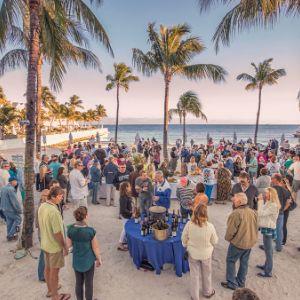 crowd at the beach