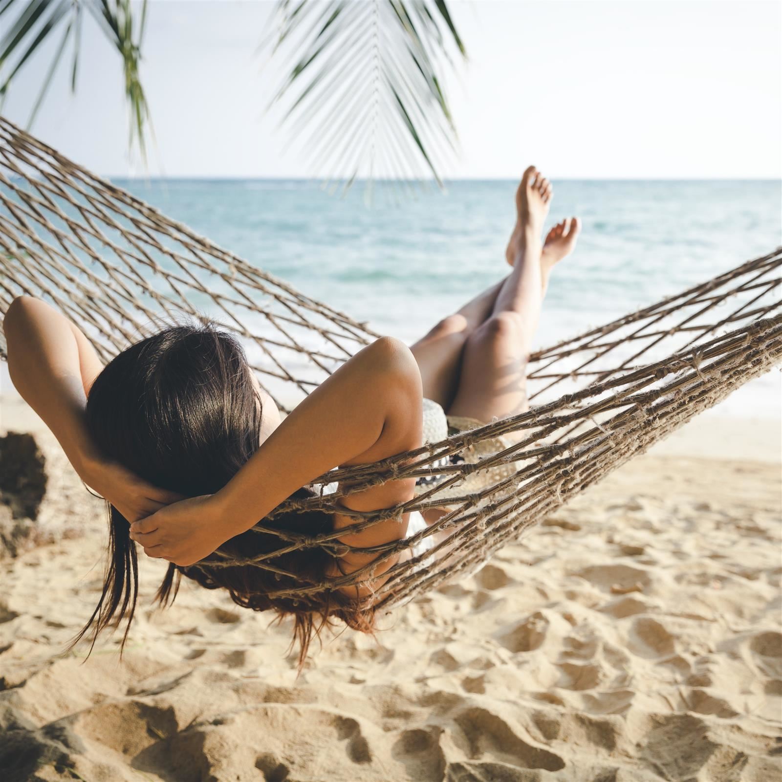 woman in a hammock