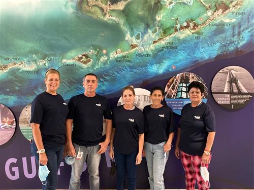  In the above picture: Mayra Rocha, Alexander Vega, Orfelina Quevedo, Maria Perez, and Olga Castillo.